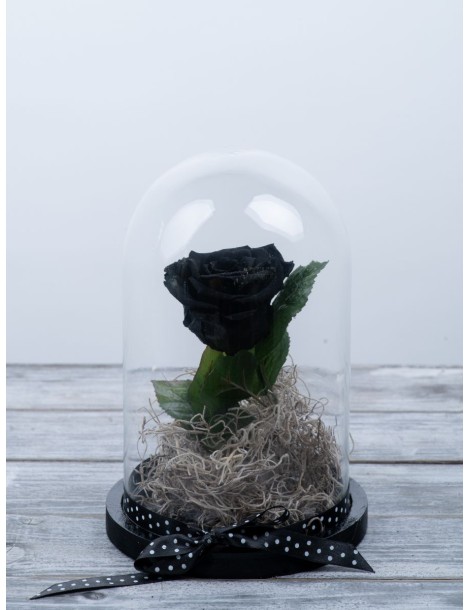 BLACK ROSE IN A DOME - FOREVER ROSE
